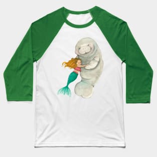 The mermaid and the manatee Baseball T-Shirt